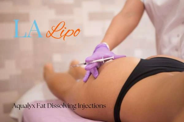 Woman having fat dissolving injections Wantage on thighs