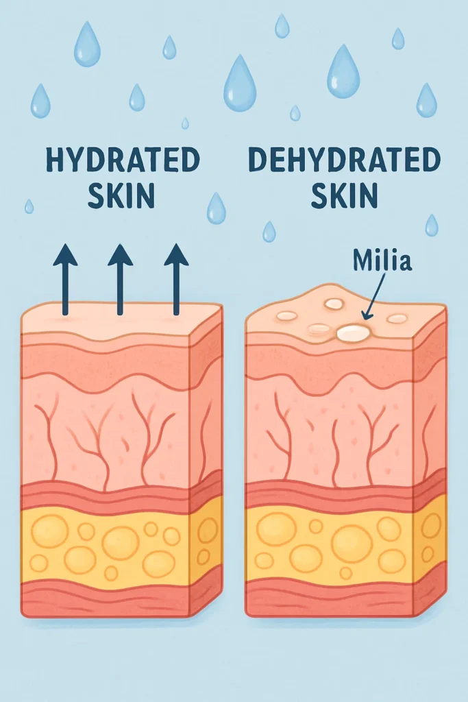 The importance of hydration and milia production Wantage