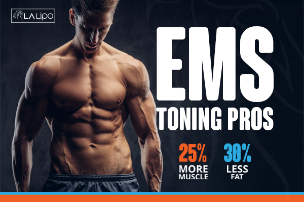 Image of man with sculpted stomach showing the fat loss and muscle gain of LA-EMS Body Sculpting Treatment Wantage